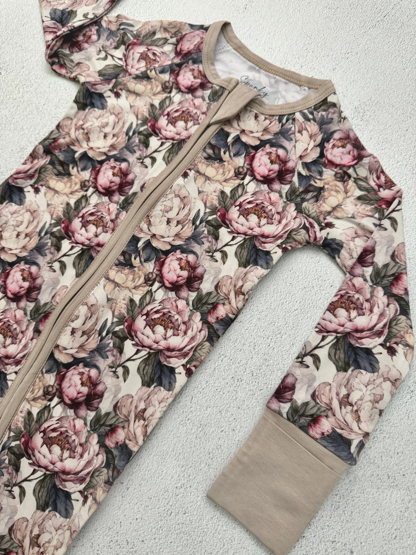 Perfect Peony Vintage Floral Bamboo Zippy