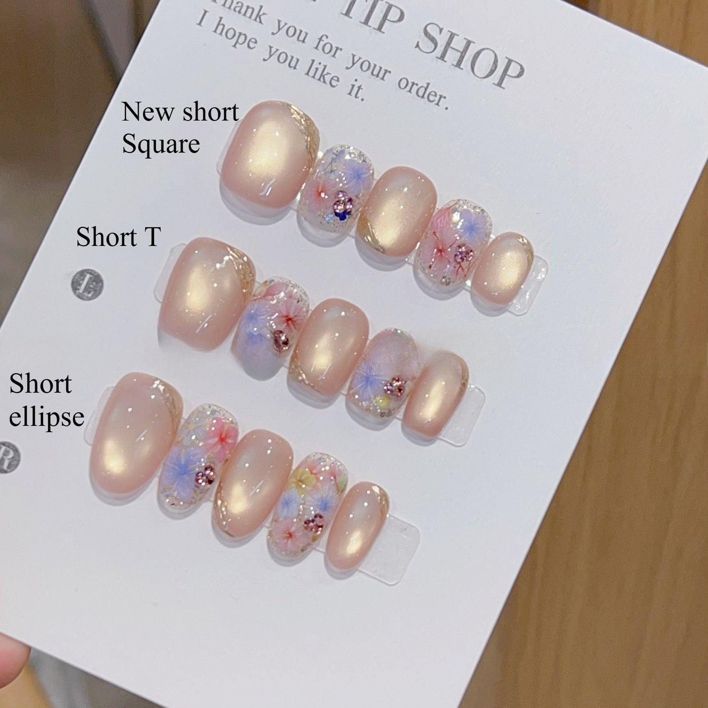 0986- Handmade press on nails