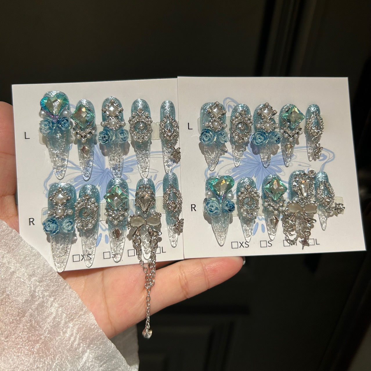 1021-Handmade press on nails