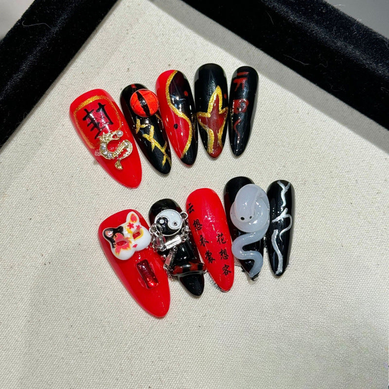 0937- Handmade press on nails