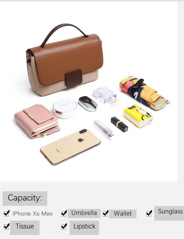 Genuine leather crossbody bag