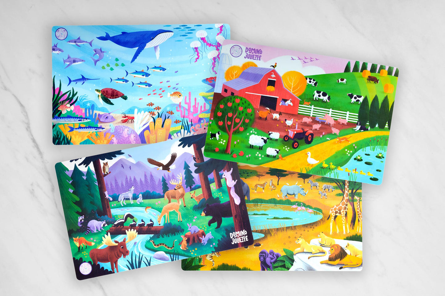 4-Pack Placemat Bundle: “Farm Sea to Shining Sea”