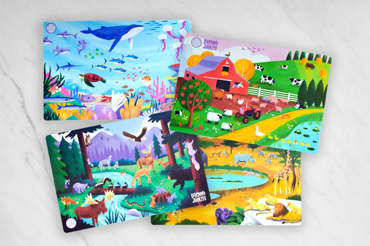 4-Pack Placemat Bundle: “Farm Sea to Shining Sea”