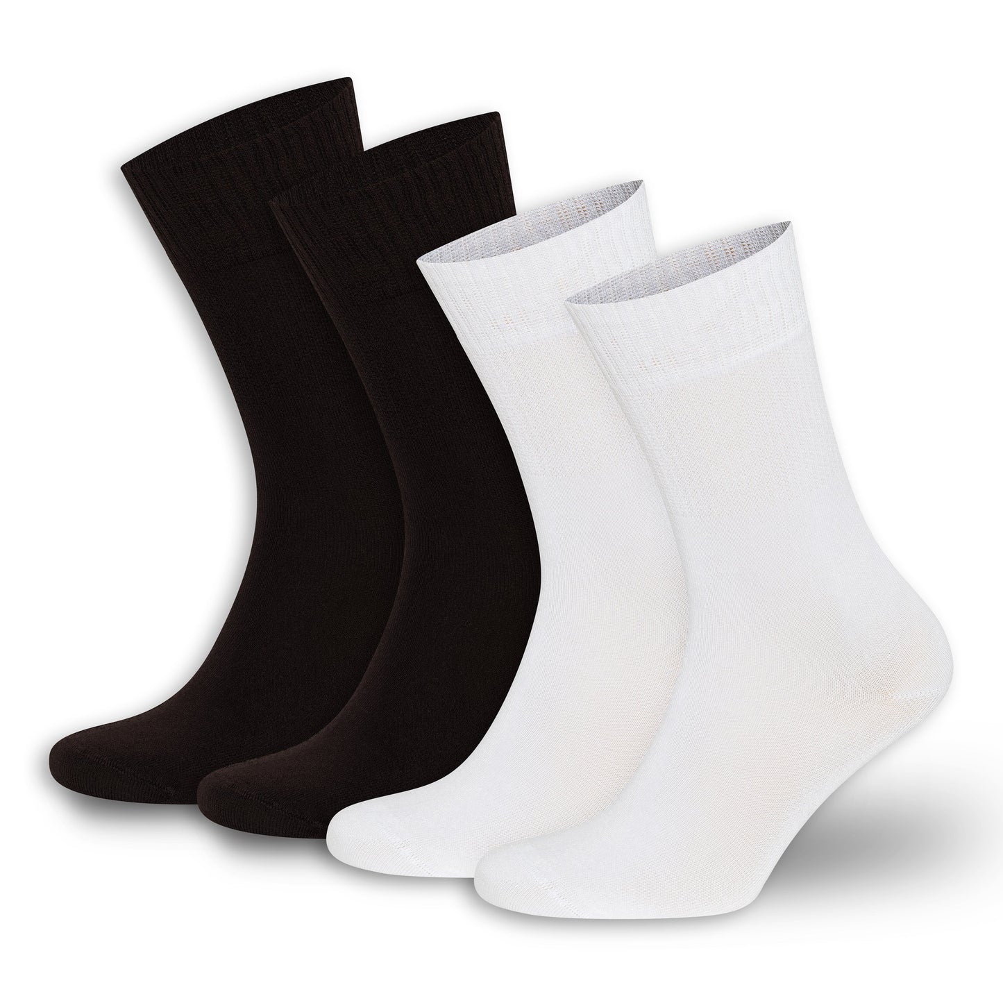 Men’s & Women’s Bamboo Diabetic Crew Socks 4-Pack