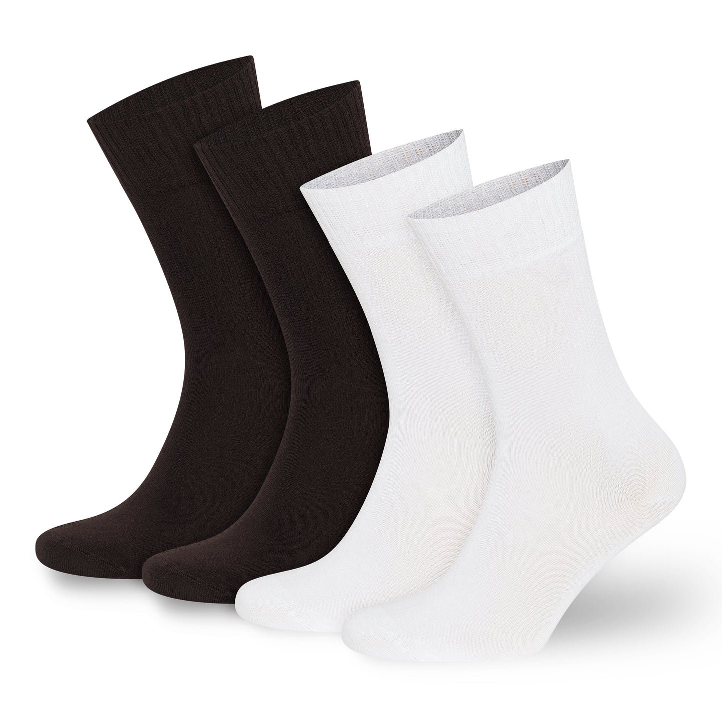 Men’s & Women’s Bamboo Diabetic Crew Socks 4-Pack