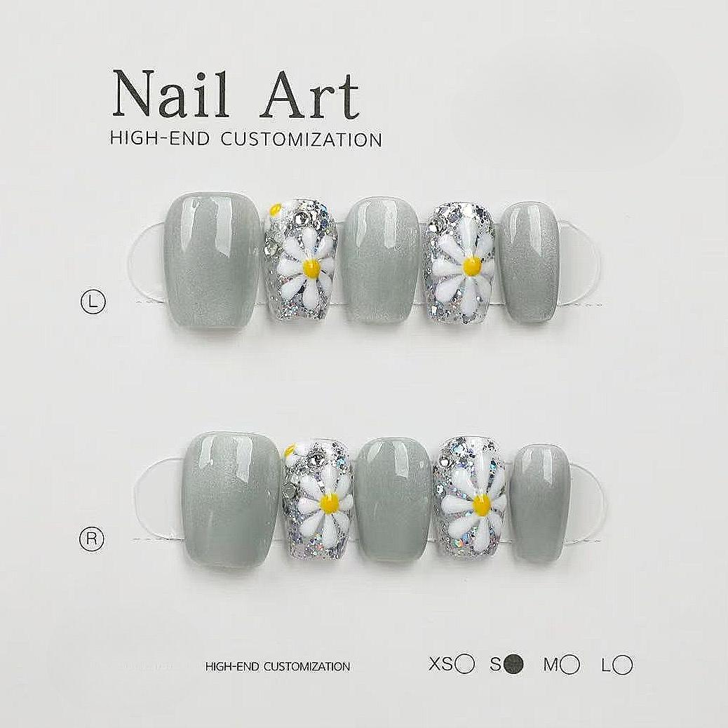 1044- Handmade press on nails