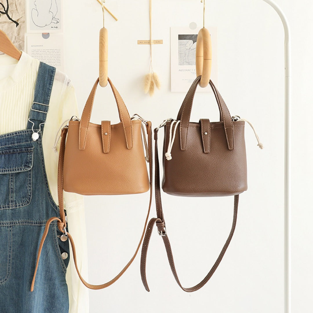 Premium Textured Bucket Bag - Retro Stylish Handbag & Fashion Versatile Shoulder Crossbody Bag