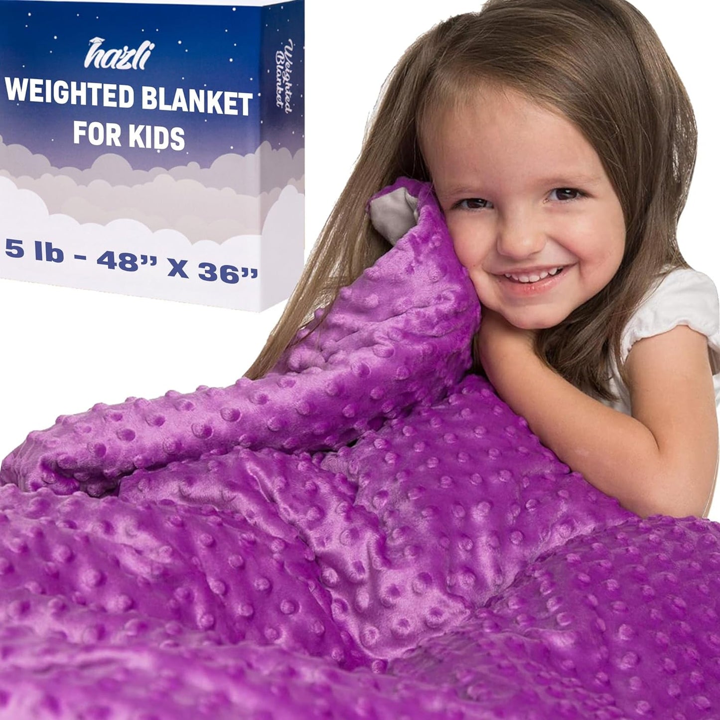 5 Lbs Weighted Blanket for Kids with Removable Cover - 36" x 48"