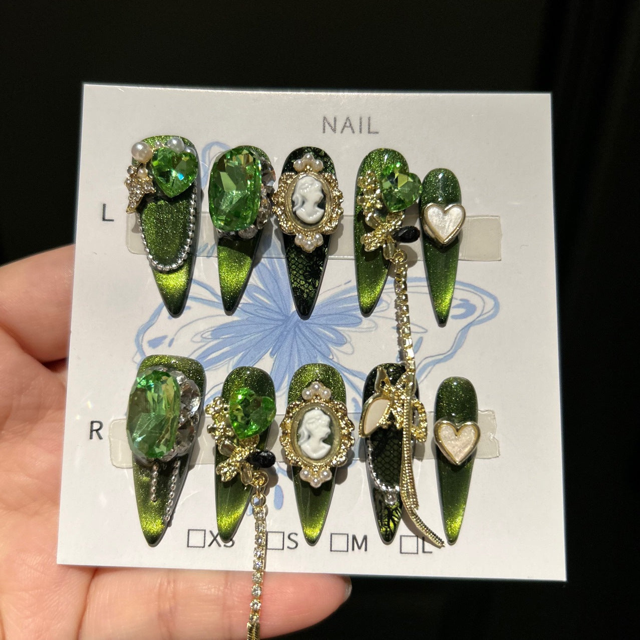 0974- Handmade press on nails