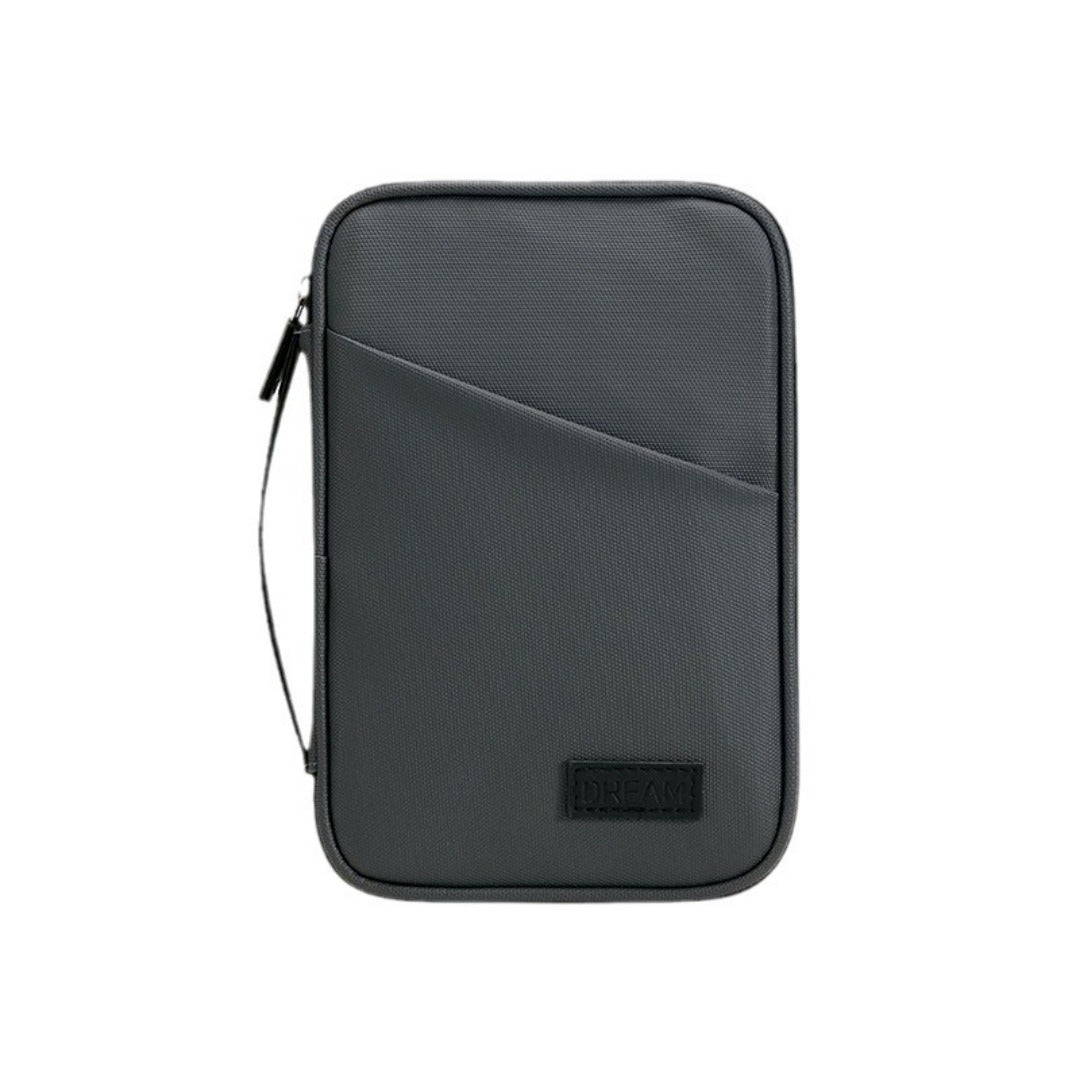 Large capacity passport bag, multi-function document storage bag, PU waterproof travel storage bag, anti-theft tote certificate bag.