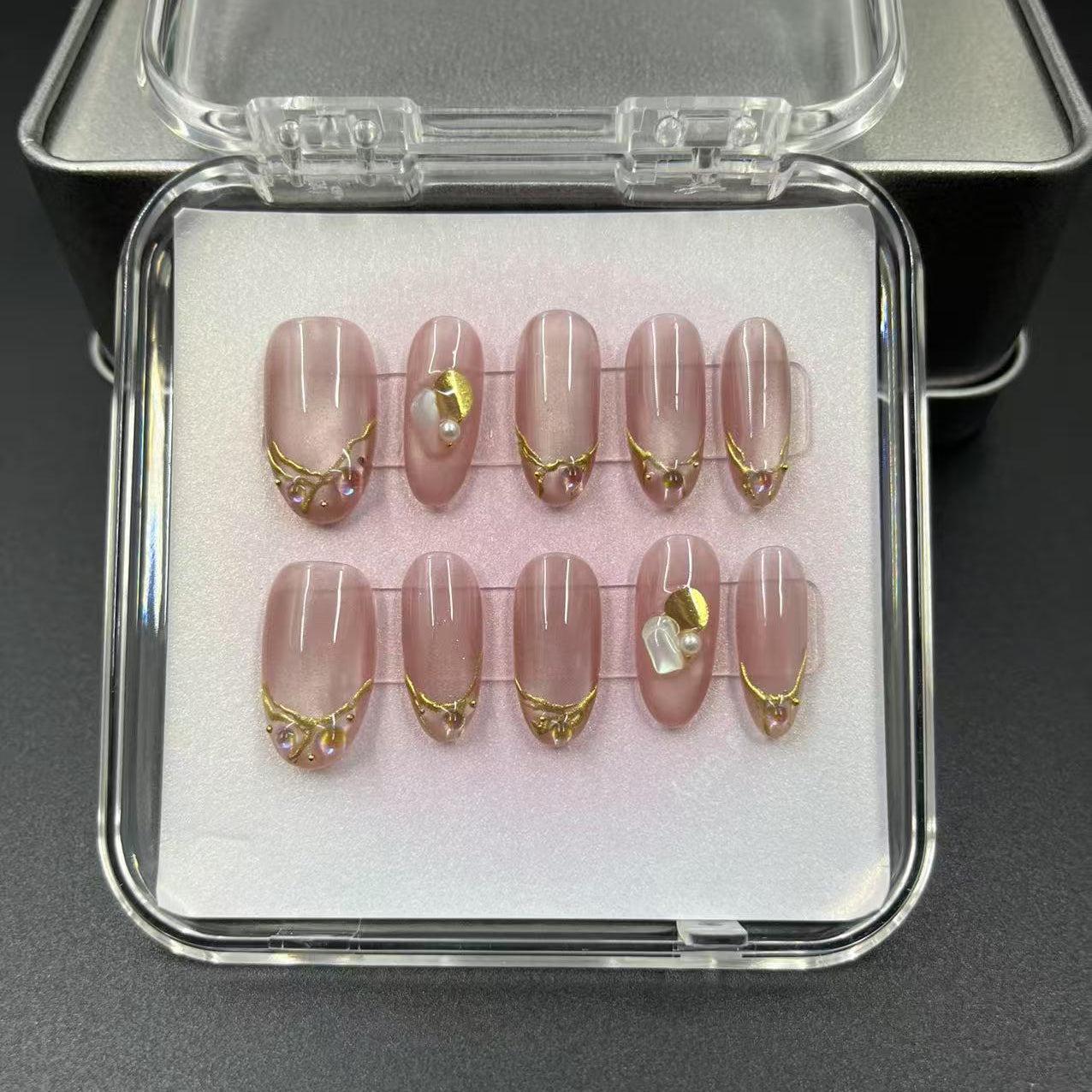 1045- Handmade press on nails