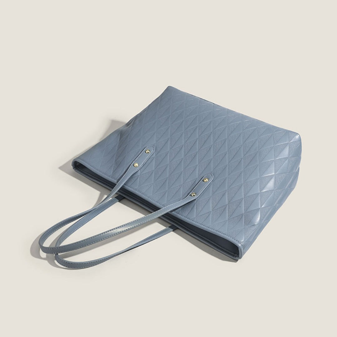 Women top handle purse, large capacity student tote bag, fashion handbag, texture solid color versatile shoulder bag