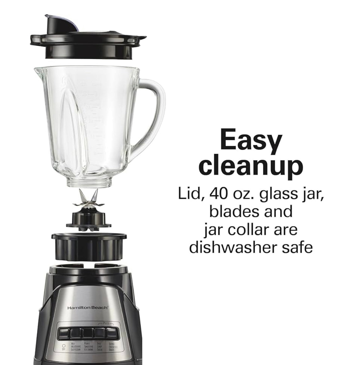 Hamilton Beach Power Elite Wave Action Blender, 40 Oz