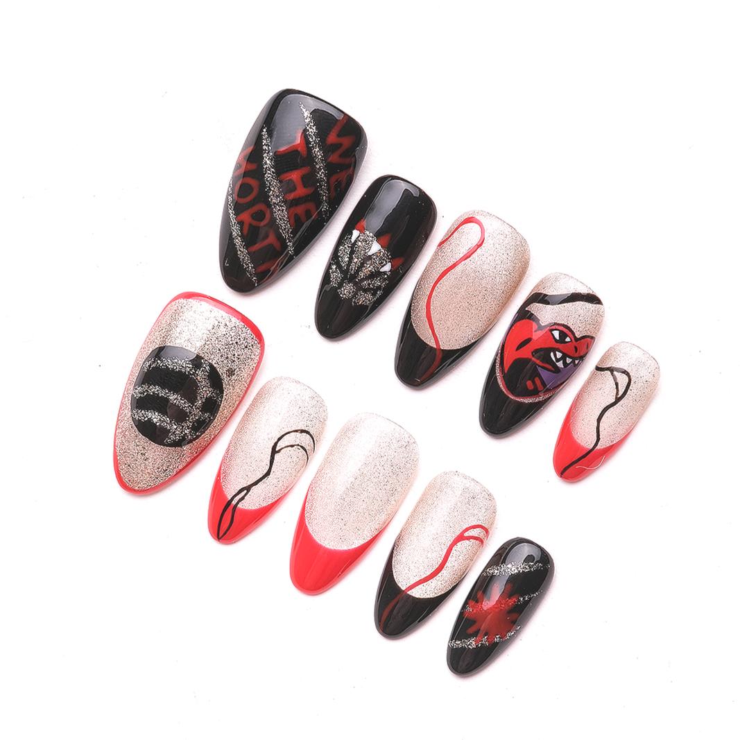 1074 Handmade Press On Nails