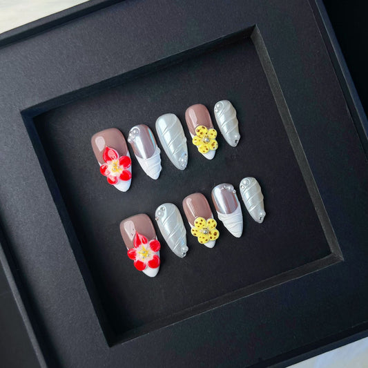 0984- Handmade press on nails