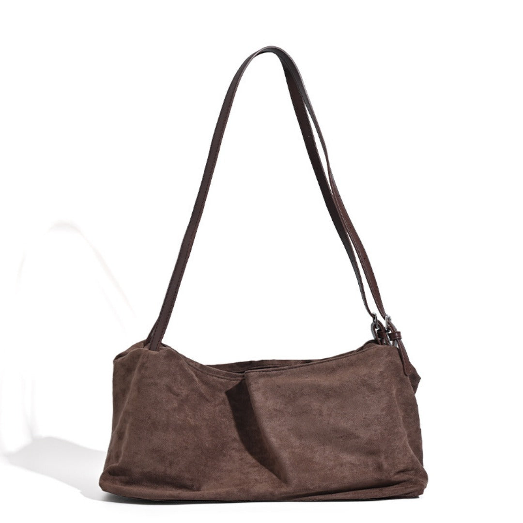 Vintage matte hobo bag, large capacity pillow bag, commuter versatile shoulder crossbody bag