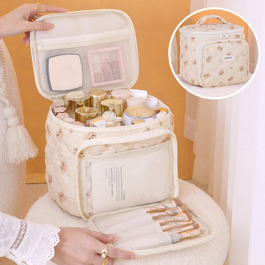 Multifunctional cosmetic bag, partition storage cosmetic bag, storage bag, travel portable toilet bag, makeup bag with compartments,