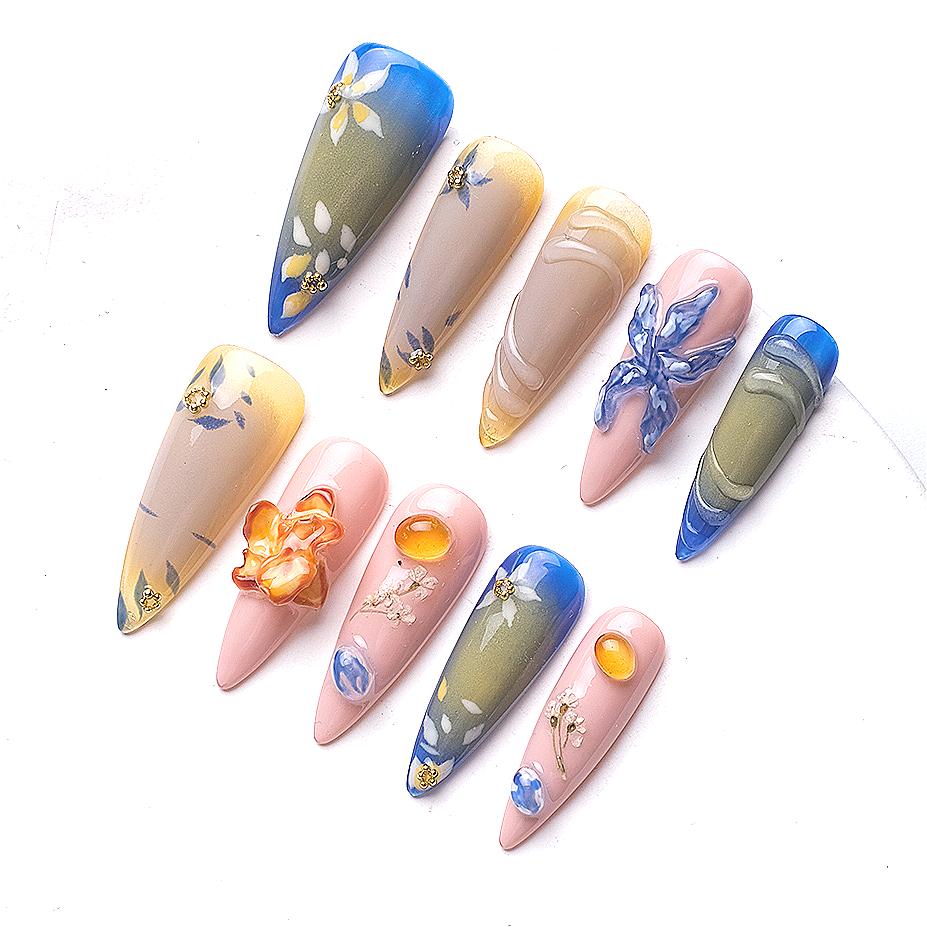 1069 Handmade Press on Nails