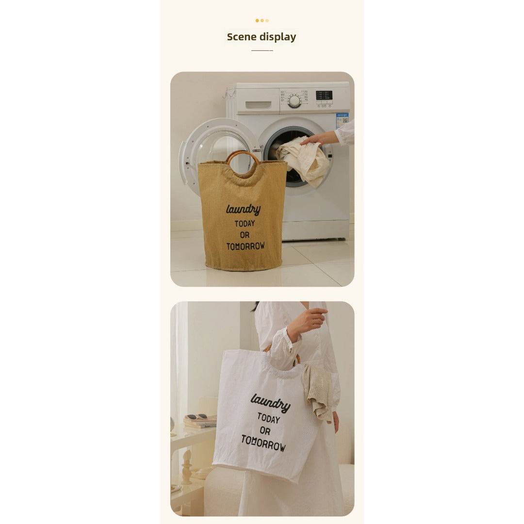 Tote laundry basket household, large capacity