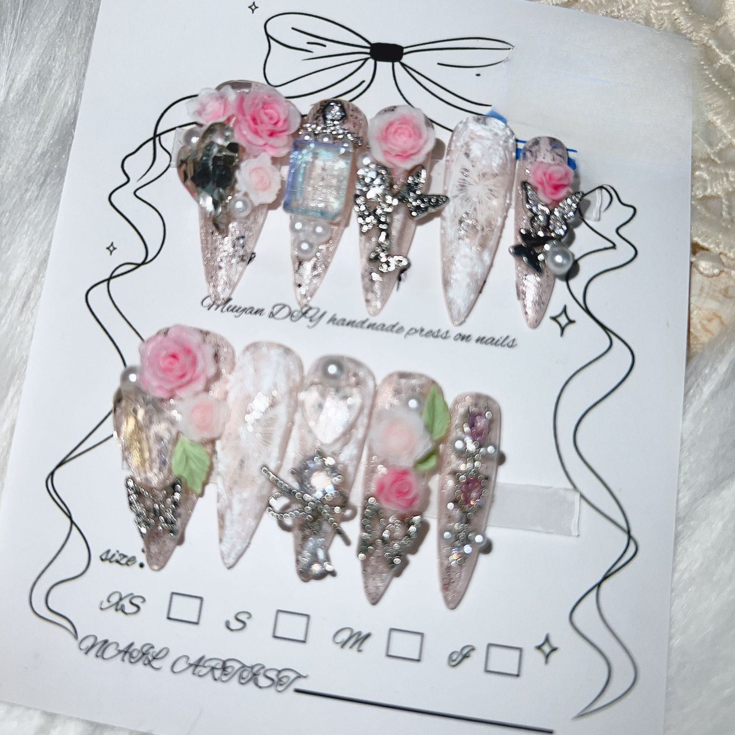 1018-Handmade press on nails