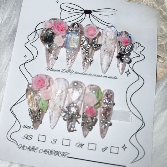 1018-Handmade press on nails
