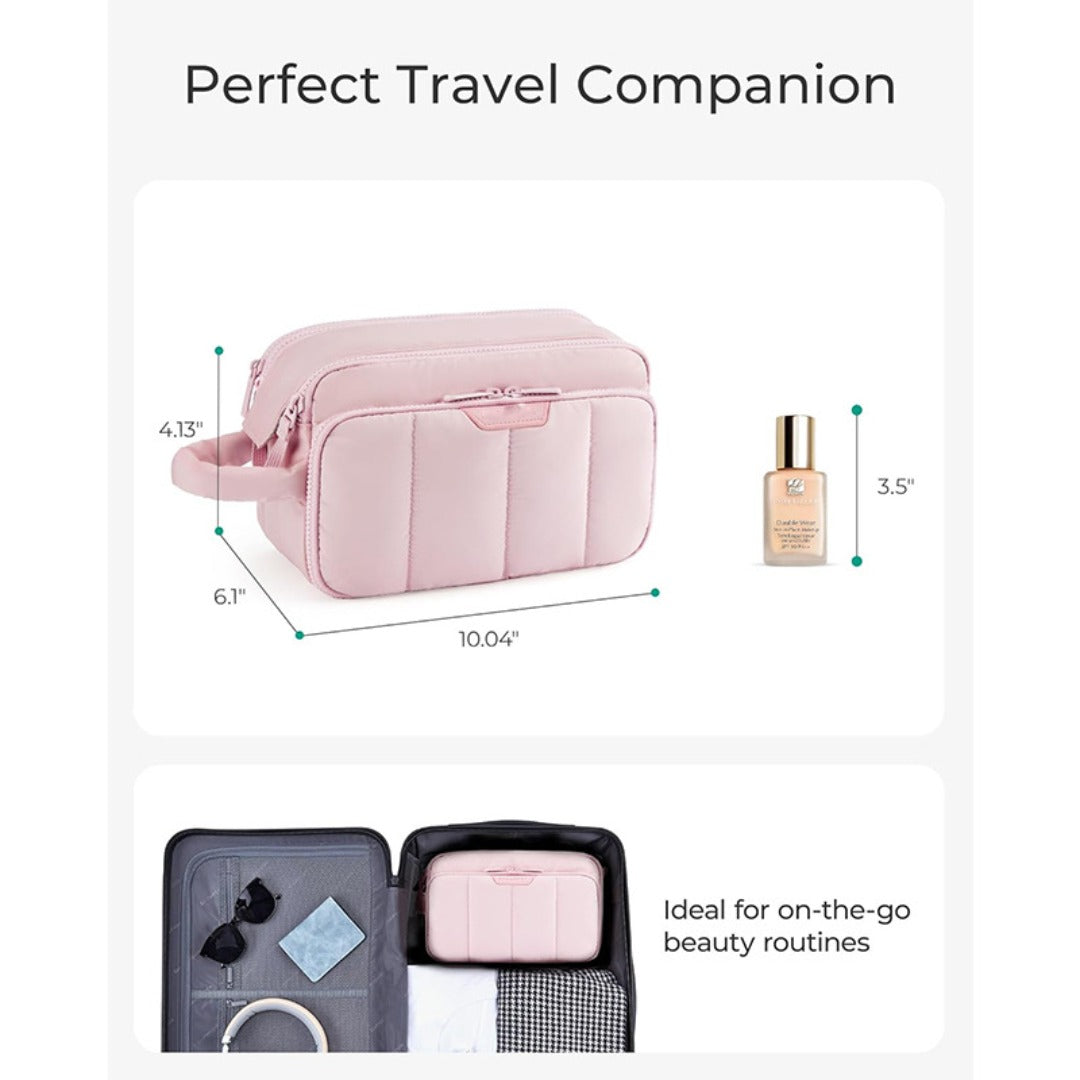 Portable Travel Toilet Bag – Compact Cosmetic Bag for Makeup Storage, Travel Makeup Bag with Organizers, Durable Cosmetic Storage Bag for On-the-Go Beauty Needs