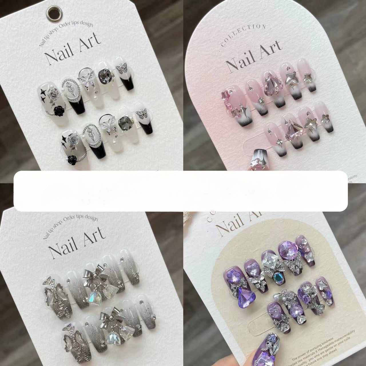 0938- Handmade press on nails