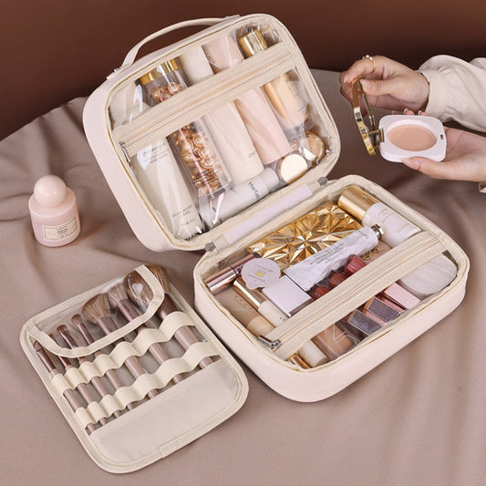 Multifunctional cosmetic bag, large capacity waterproof cosmetic bag, storage bag, makeup bag organizer,Makeup bag with compartments,