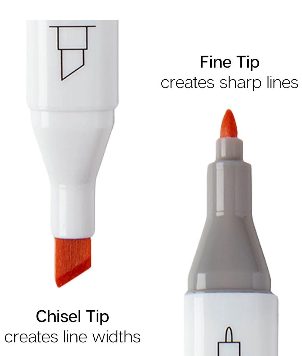 Alcohol Markers Fine & Chisel Tip 24 Count