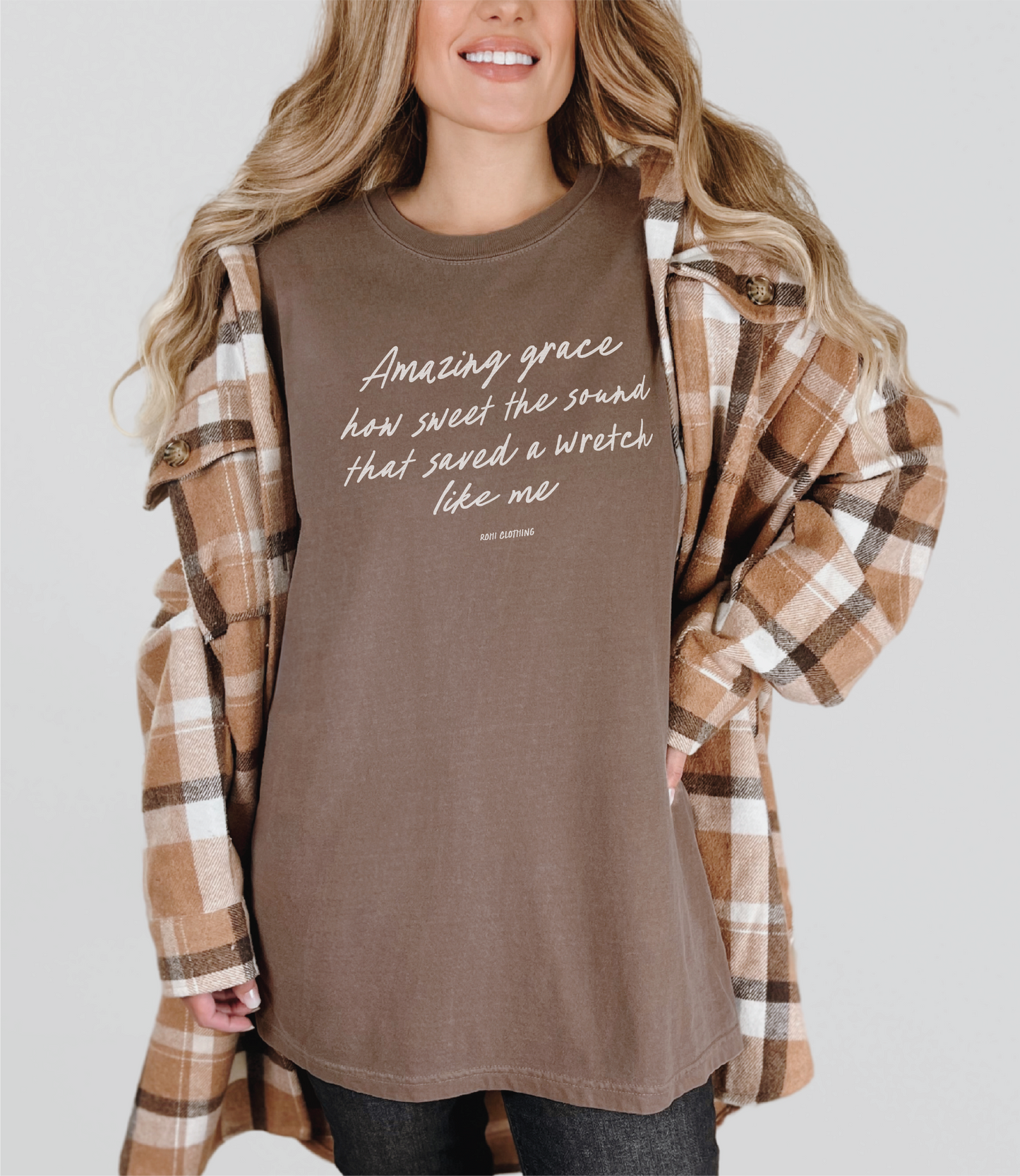 AMAZING GRACE TEE - ESPRESSO