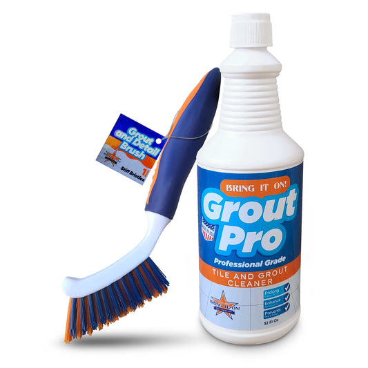 Bring It On Grout Pro Cleaner with Grout Cleaning Brush – 32Fl Oz