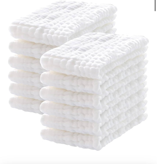12 Pack of Muslin Cloths