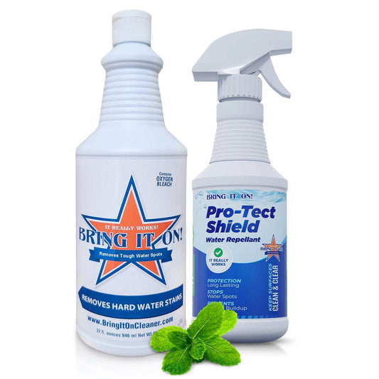 Bring It On Cleaner Hard Water Stain Remover and Protect Shield