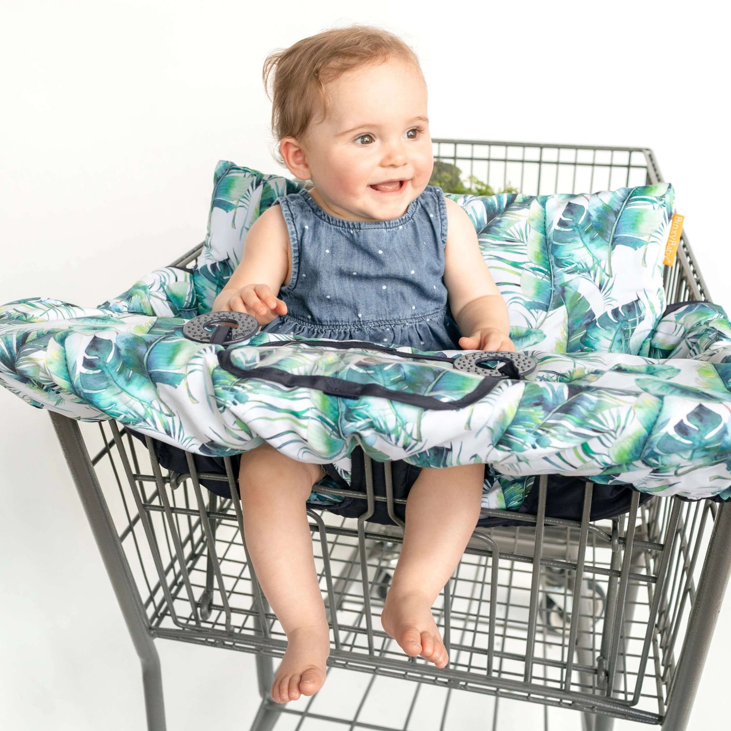 Baby Shopping Cart Cover | Tropical Day Leaf Print