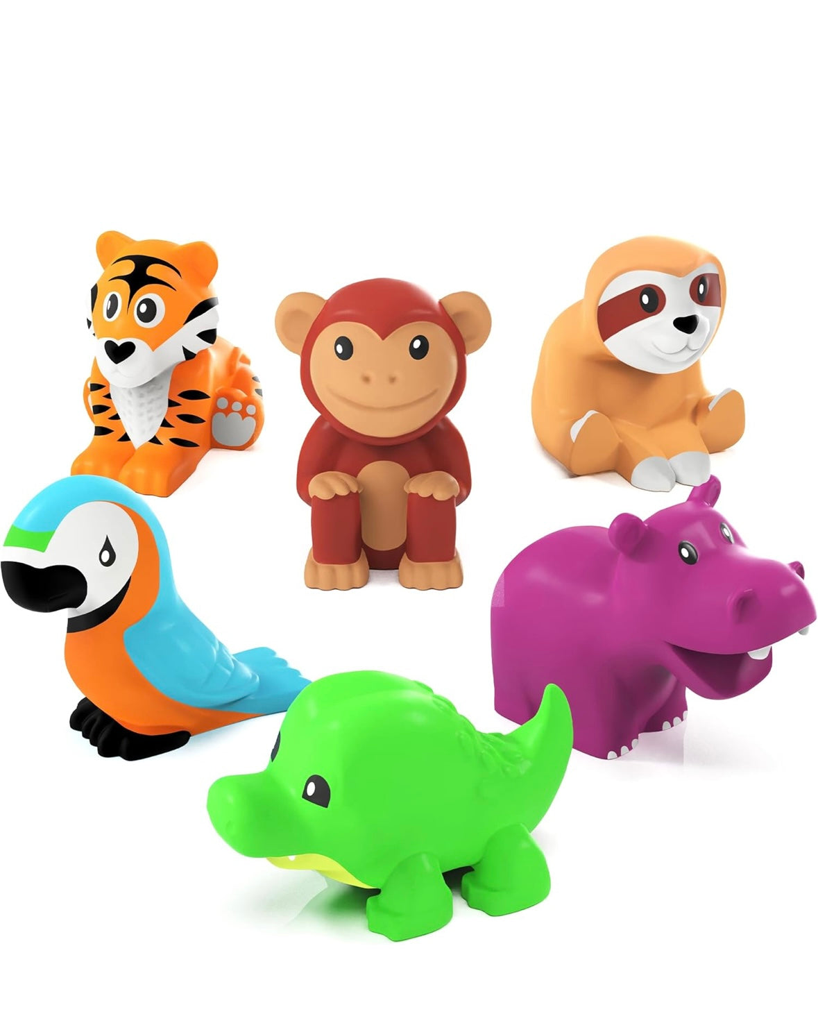 No Holes Bath Toys Safari set