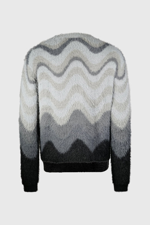Mohair Knit Crewneck Sweater