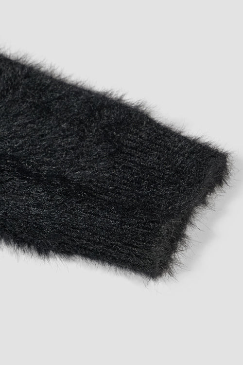 Mohair Knit Crewneck Sweater