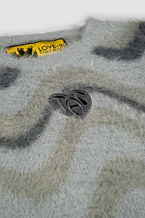 Mohair Knit Crewneck Sweater