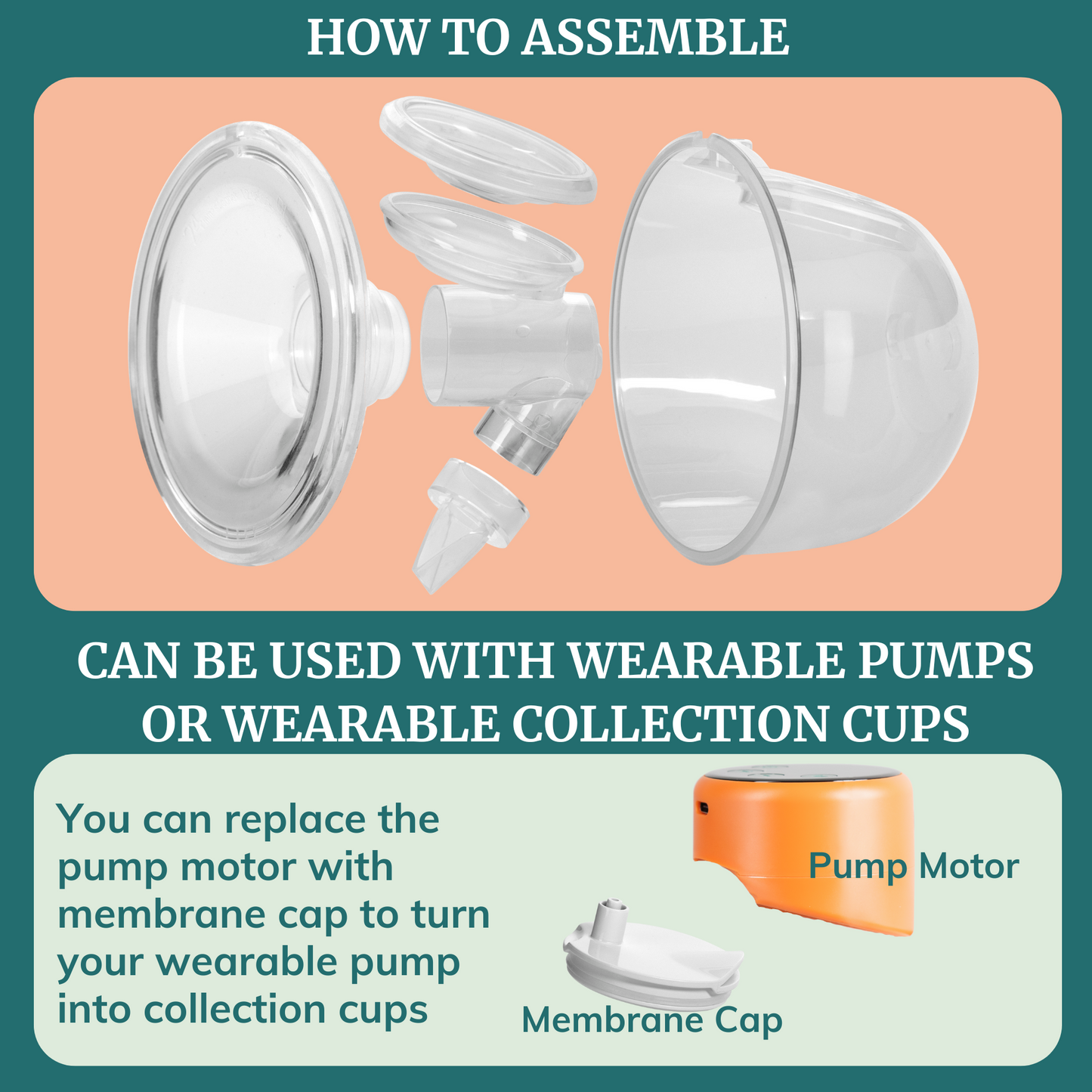 Wearable Breast Pump Flange - 24mm & 27mm
