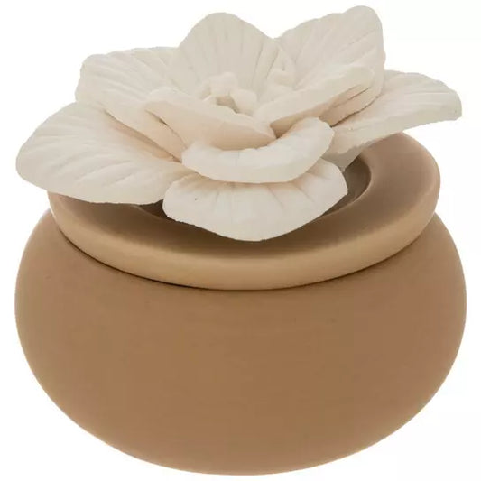 Tan and White Bloom Oil Diffuser