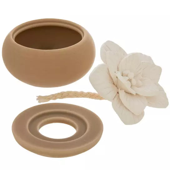 Tan and White Bloom Oil Diffuser