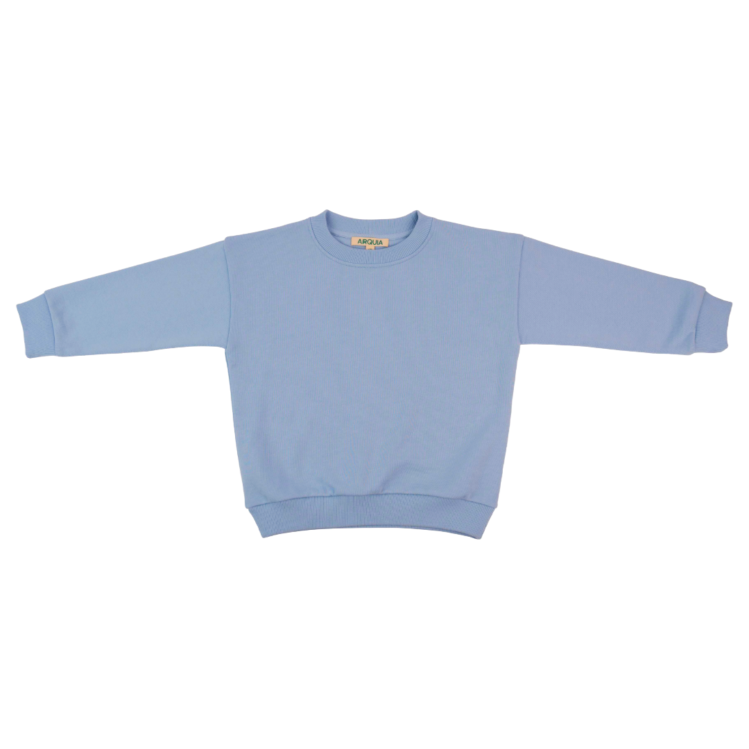Solid Kids Sweatshirt in Light Blue