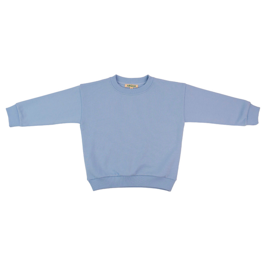 Solid Kids Sweatshirt in Light Blue