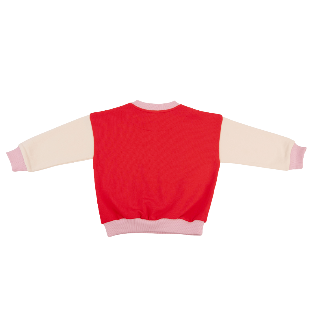 3-tone Sweatshirt in Red Trio