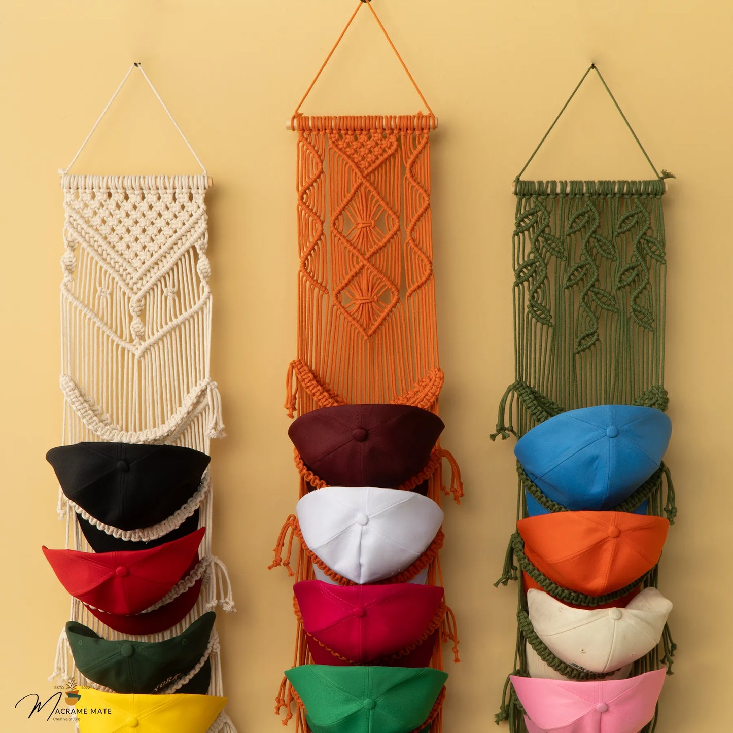Macrame Baseball Hat Holders