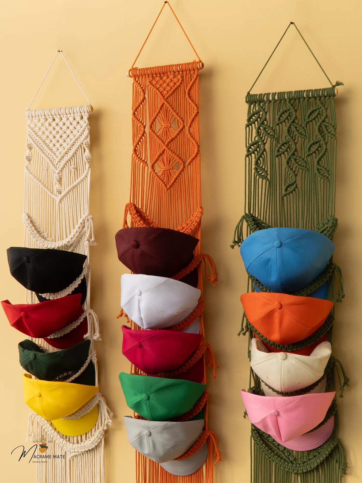 Macrame Baseball Hat Holders