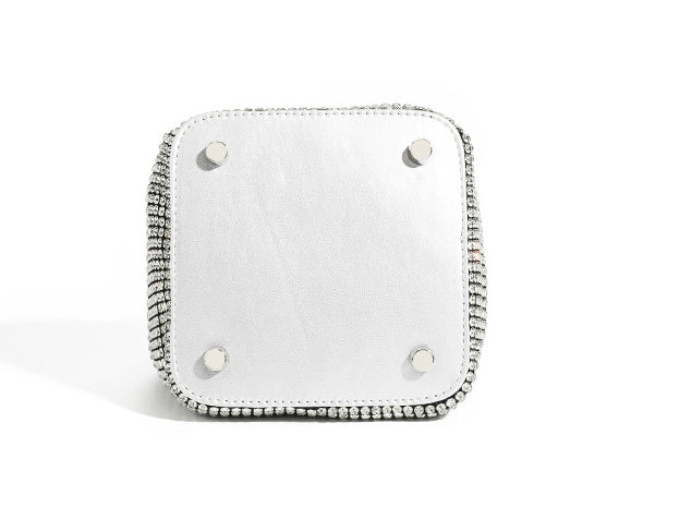 Bucket Rhinestone Chain Purse