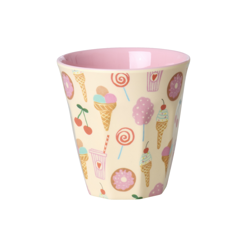Melamine Kids Cups in Fun Fair Pink Prints - Small - 6 pcs. in Gift Box -