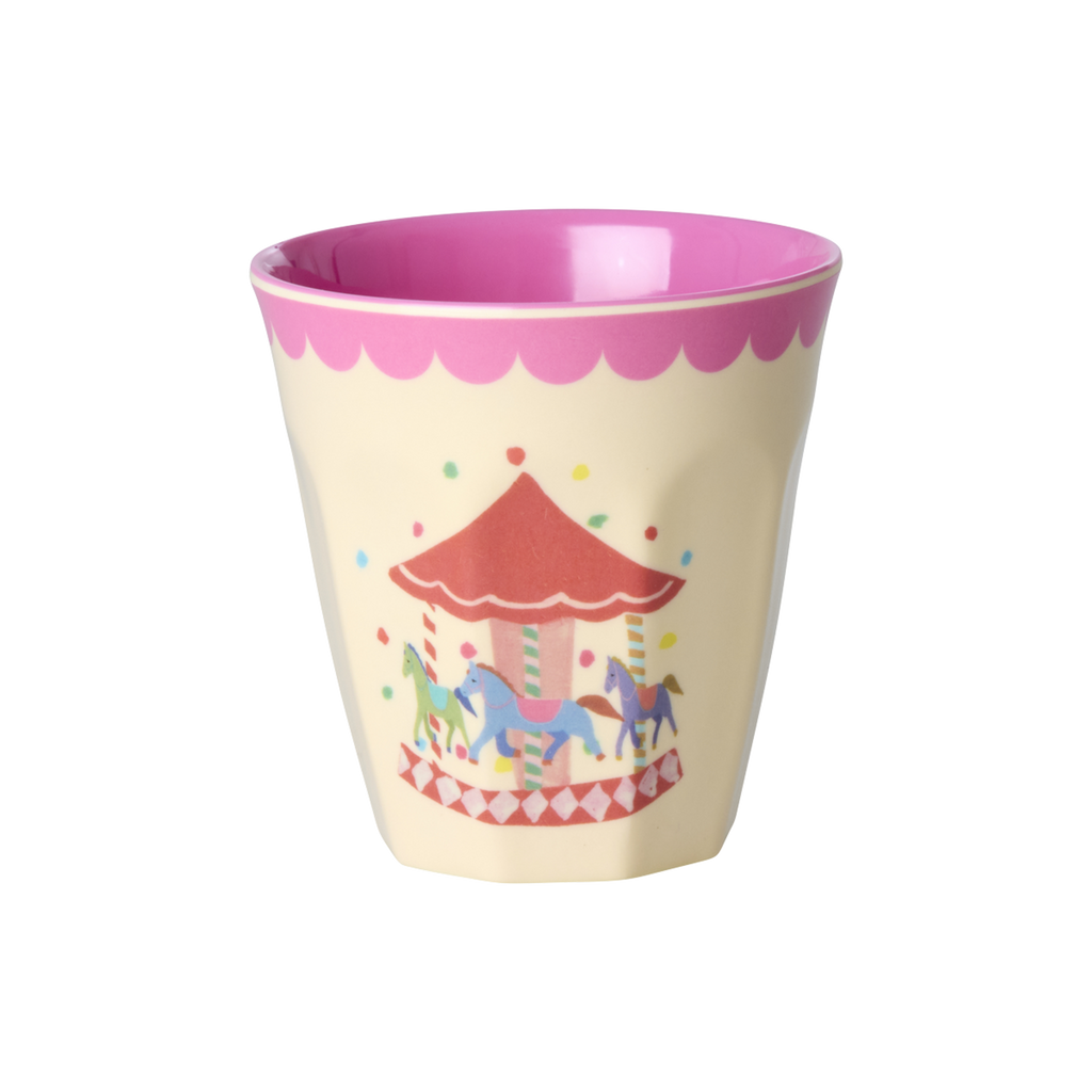 Melamine Kids Cups in Fun Fair Pink Prints - Small - 6 pcs. in Gift Box -