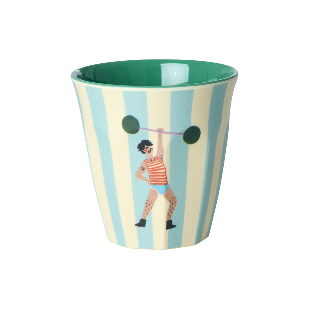 Melamine Kids Cups in Fun Fair Mint Prints - Small - 6 pcs. in Gift Box -